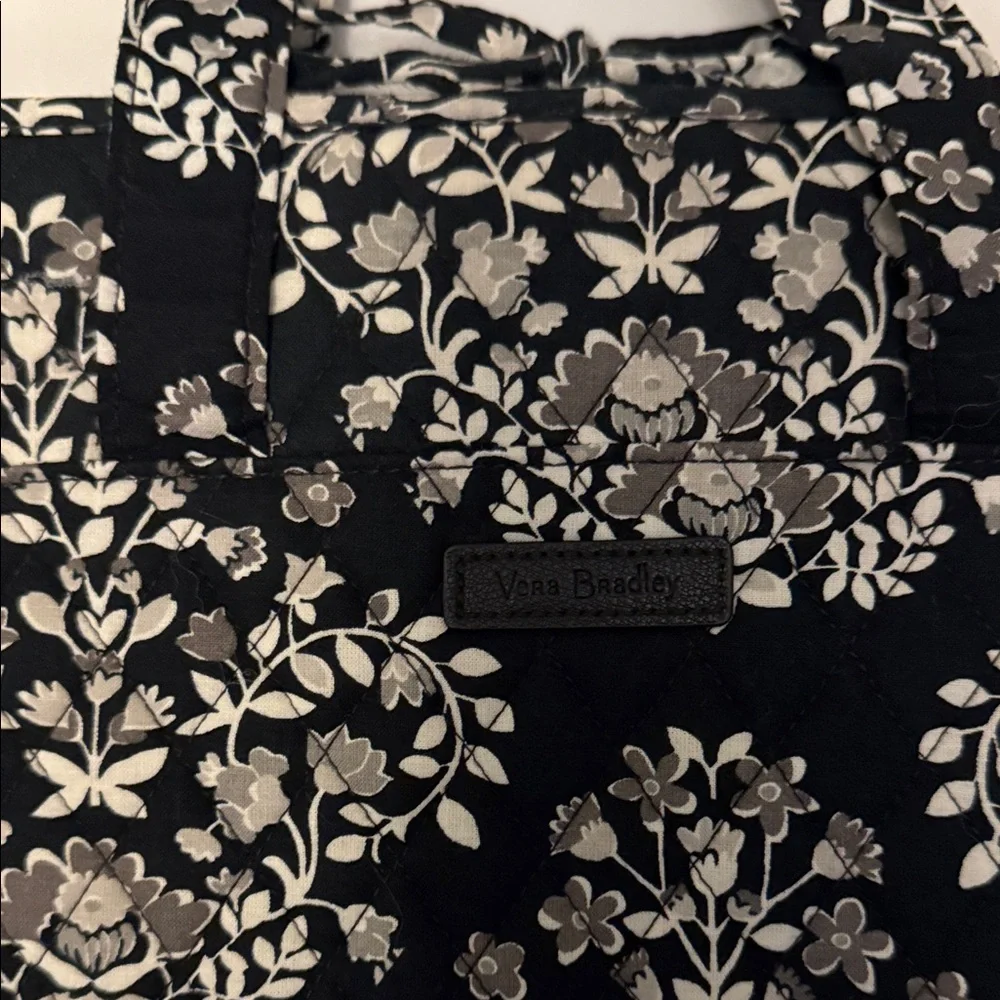 Vera Bradley Chandelier Noir Black and White Floral Travel Bag